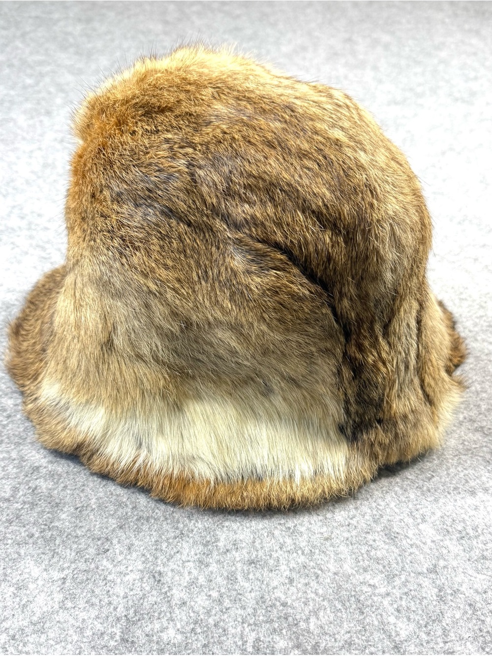 Vintage Rabbit Fur Bucket Hat United Hatters Union 50’s/60’s Small Cossack Dome